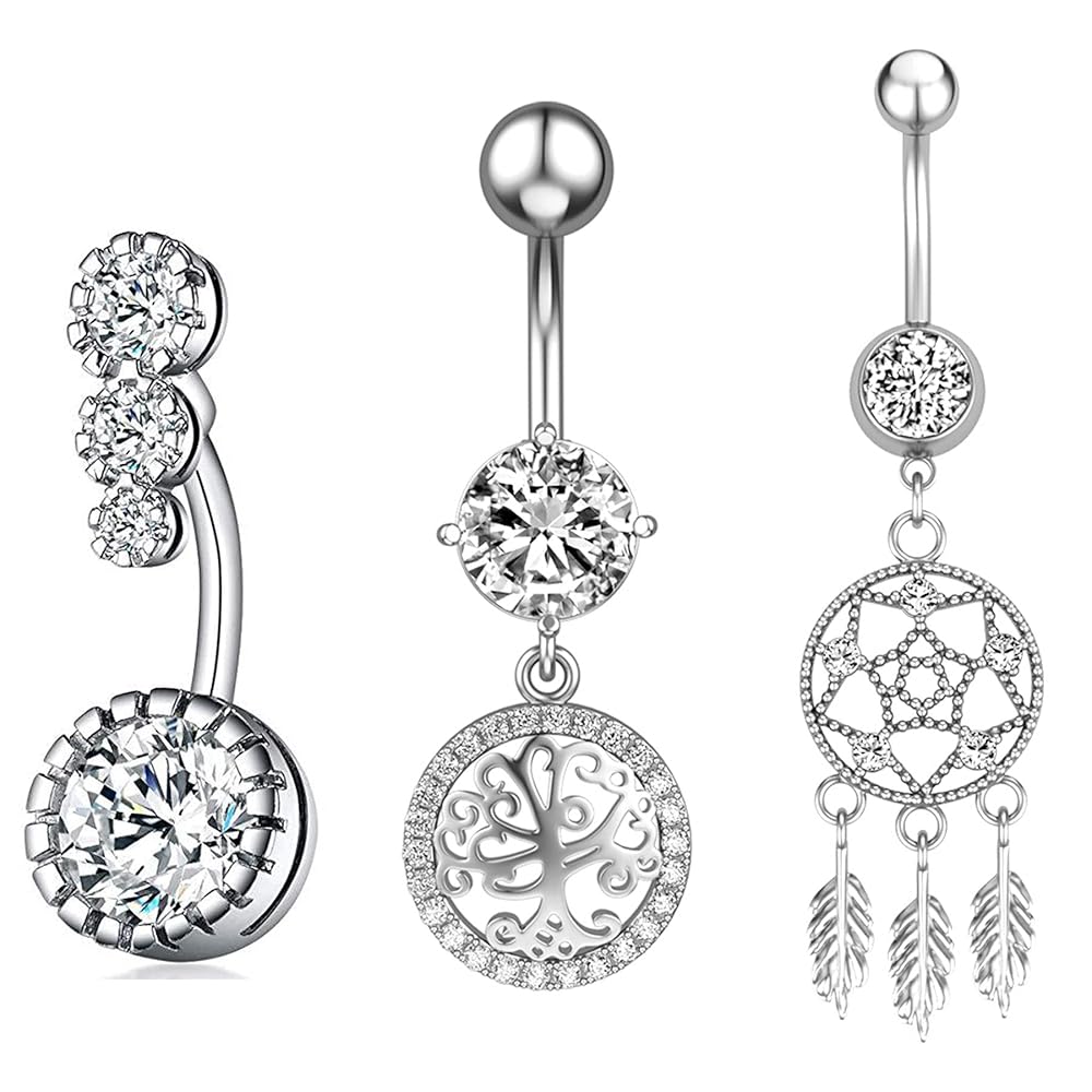 へそピ 14g へそピアス 14G ボディピアス バナナバーベル バイオフレックス